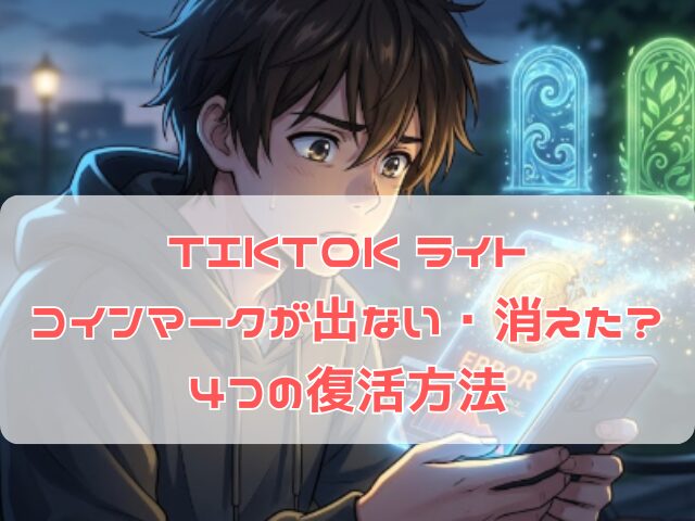 TikTok Liteのコインが消えて困惑する様子