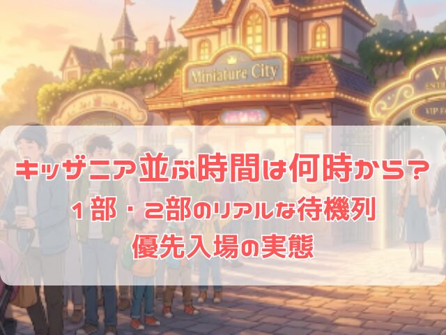 キッザニア東京の優先入場で１部から並ばずに入る家族