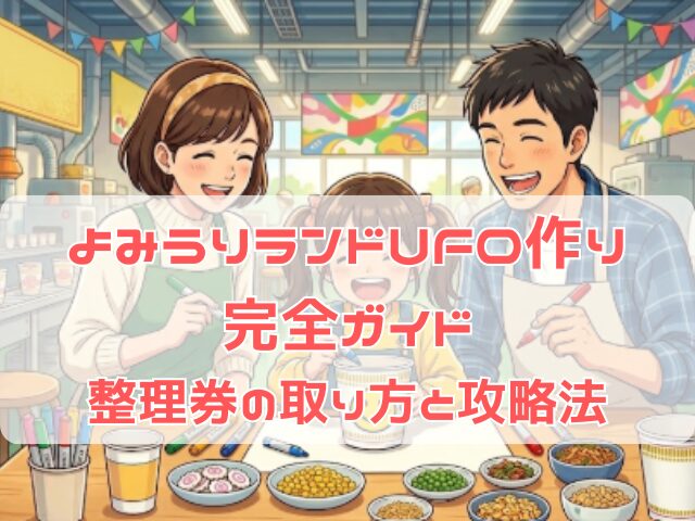 よみうりランドのマイU.F.O.ファクトリーでオリジナルUFOを作る家族